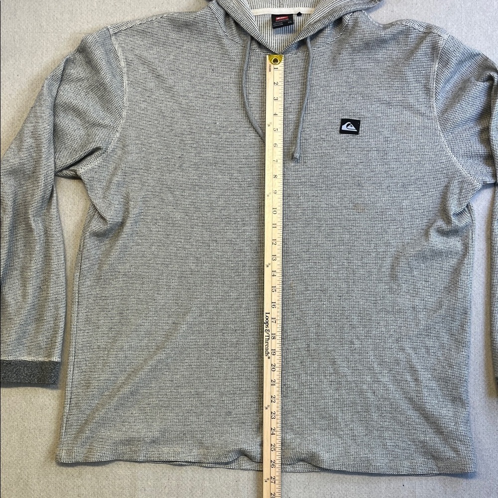 Quiksilver Light Gray Hooded Long Sleeve Pullover - Picture 8 of 10